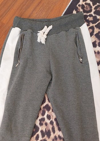 Gri Fermuarlı Rahat Kesim Eşofman - Görsel 2