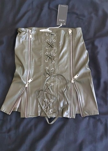 SUNI Deri Mini Etek - Görsel 2