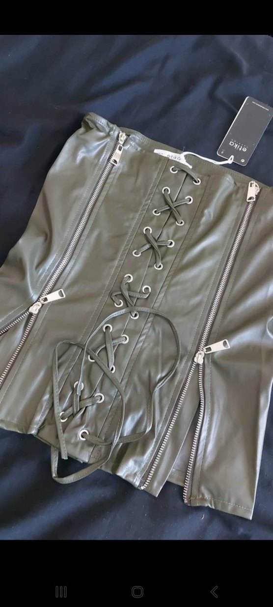 SUNI Deri Mini Etek - Görsel 3