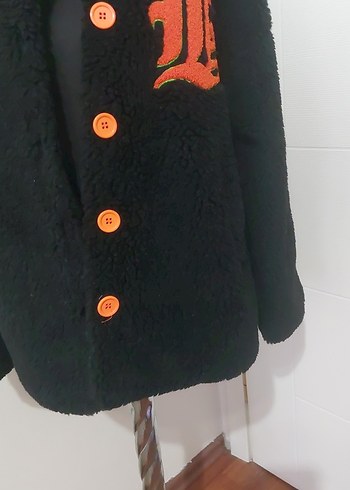 KAPÜŞONLU   Siyah Midi Kadın PELUŞ KABAN - Görsel 2