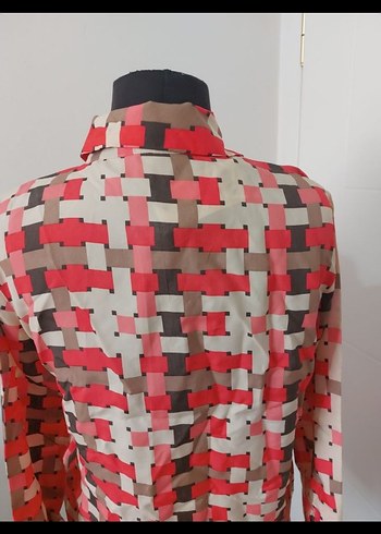 Düğmeli, Uzun Kollu, Bol Kesim Kadın Gömlek - Görsel 7