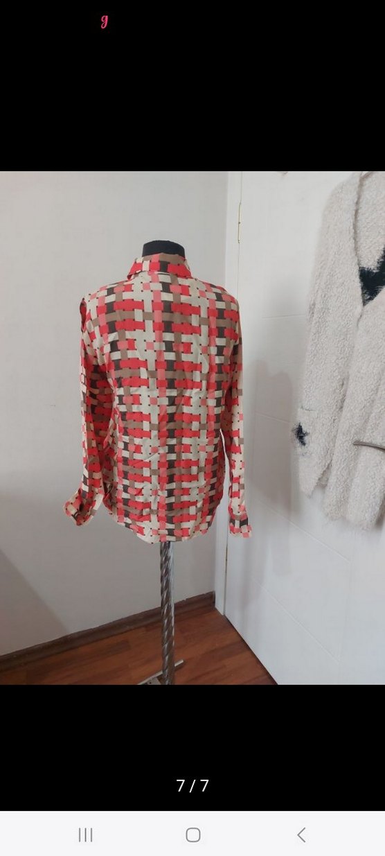 Düğmeli, Uzun Kollu, Bol Kesim Kadın Gömlek - Görsel 3