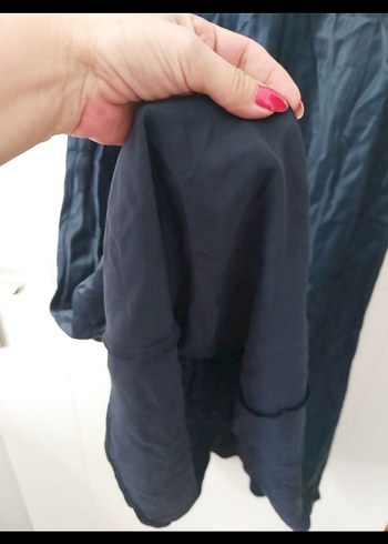 LACİVERT SATEN ETEK - Görsel 3