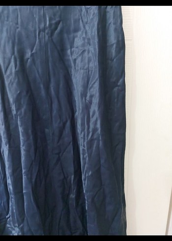 LACİVERT SATEN ETEK - Görsel 2