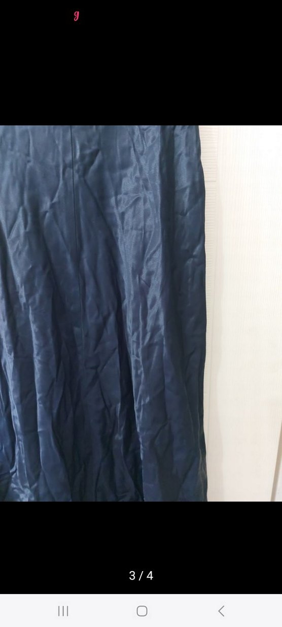 LACİVERT SATEN ETEK - Görsel 2