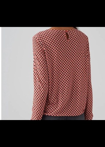 DESENLİ SATEN Kadın Bluz - Görsel 3