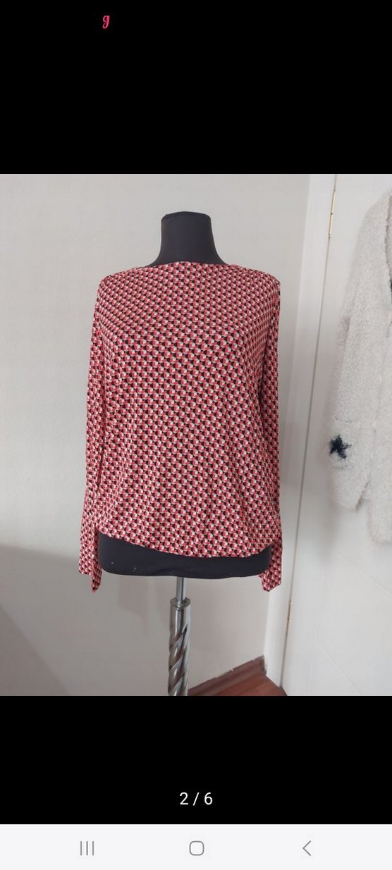 DESENLİ SATEN Kadın Bluz - Görsel 4