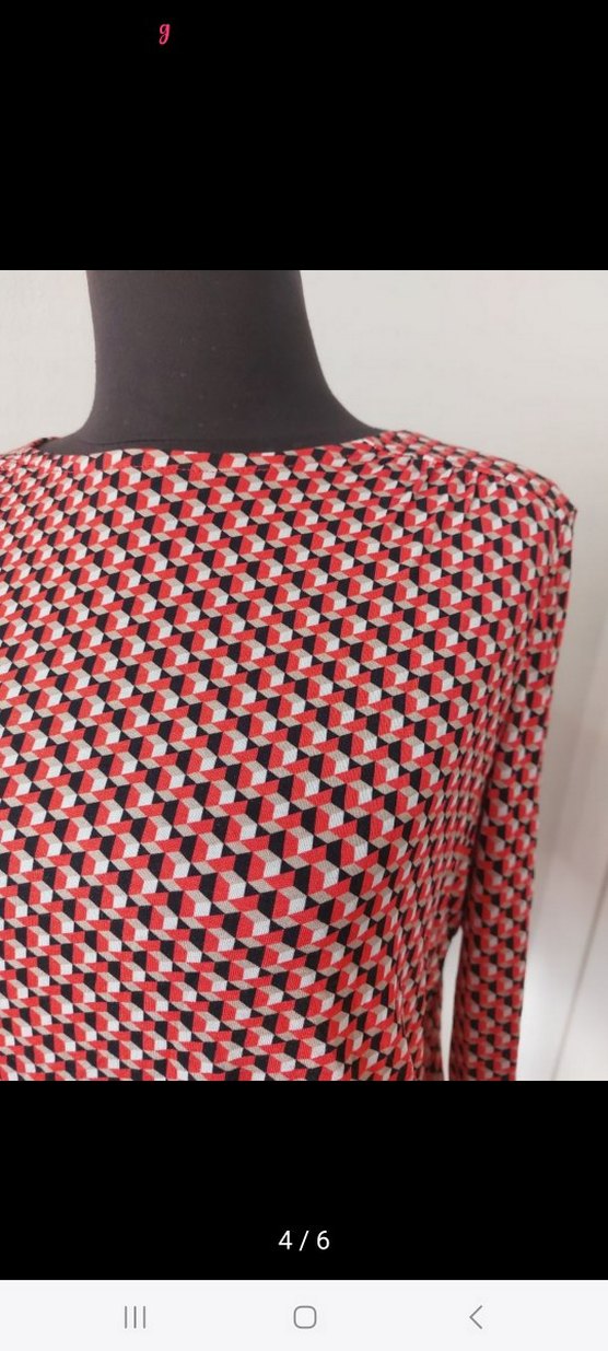 DESENLİ SATEN Kadın Bluz - Görsel 5