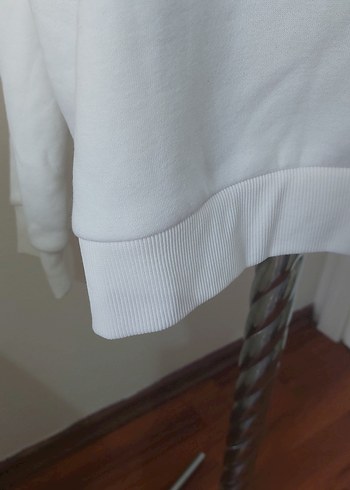 Beyaz Baskılı Oversize Sweatshirt (BÜYÜK BEDEN) - Görsel 3