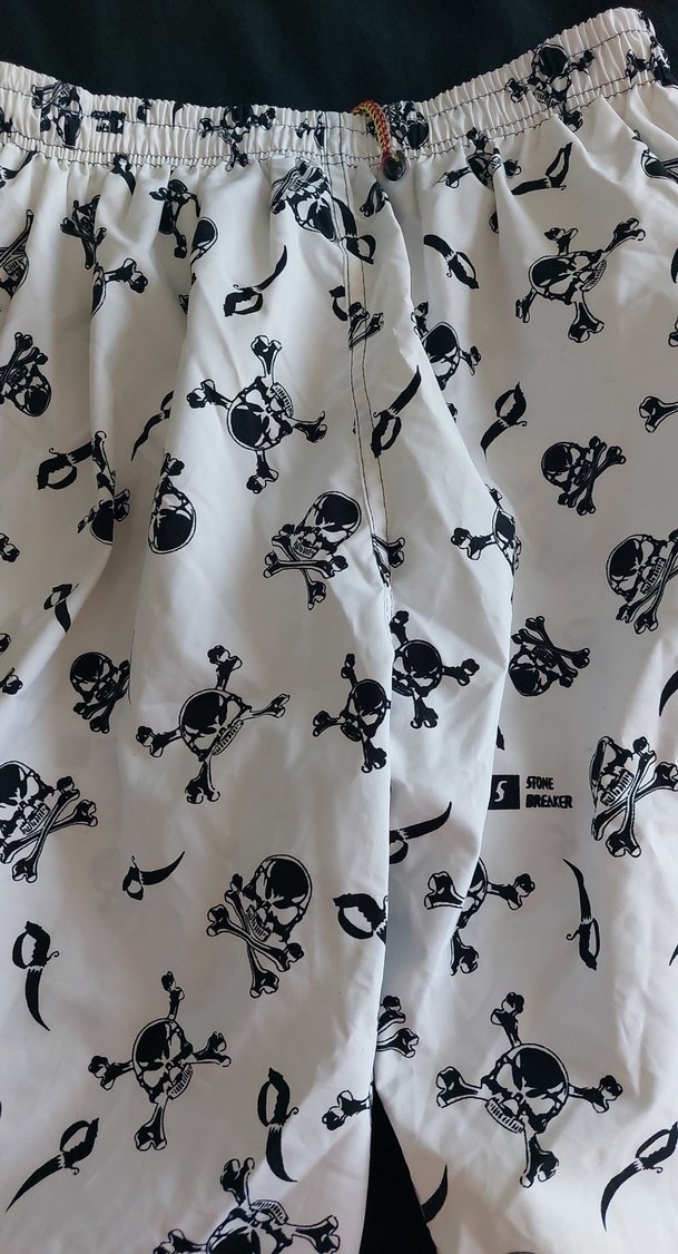 Renkli Baskılı Beyaz Erkek Yüzme Şortu - Görsel 2