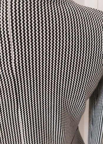 Çizgili Yüksek Yakalı Kadın Kazak - Görsel 5