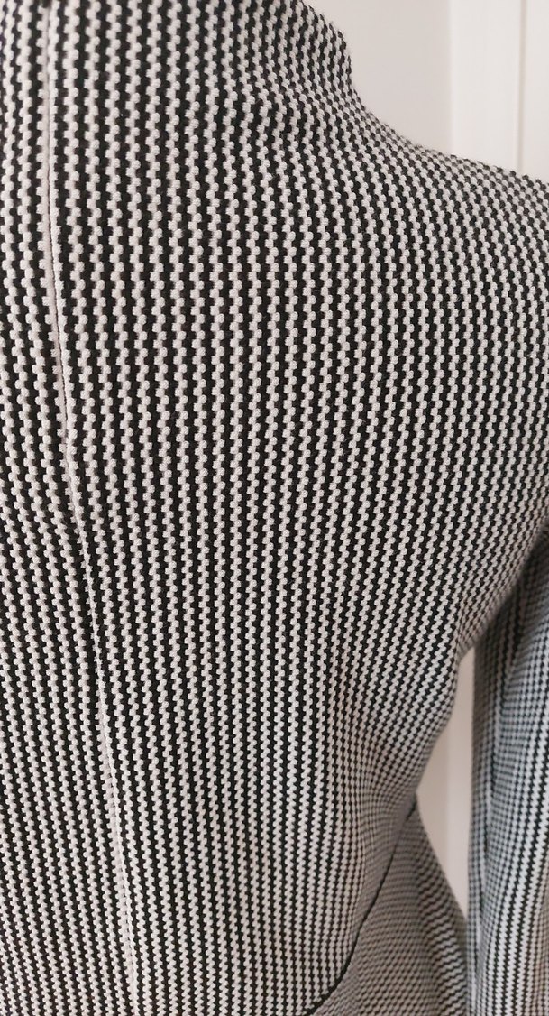 Çizgili Yüksek Yakalı Kadın Kazak - Görsel 5