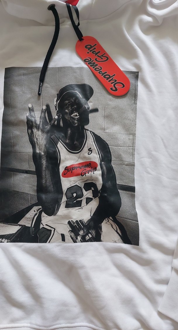 Beyaz Baskılı Kapüşonlu Erkek Sweatshirt - Görsel 3