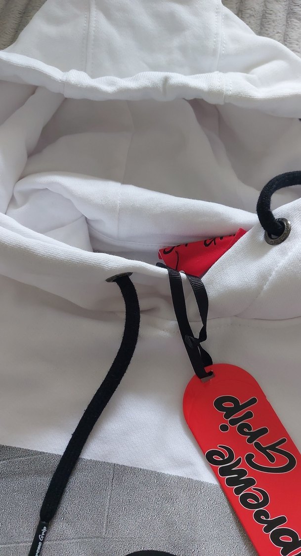 Beyaz Baskılı Kapüşonlu Erkek Sweatshirt - Görsel 4