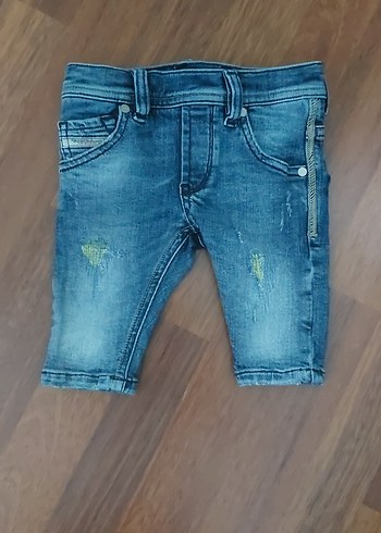 Erkek Çocuk Mavi Dar Kesim Denim Pantolon