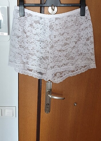 LC Waikiki Beyaz dantelli babydoll takım