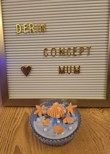 Mavi Deniz Temalı Dekoratif Mum