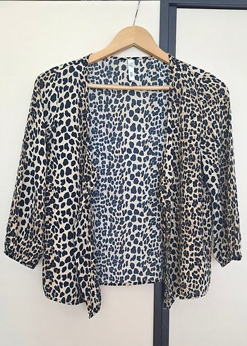 Mango Mango Leopar Desenli Kadın Bluz