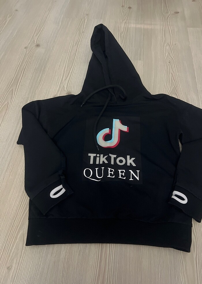 TikTok baskılı sweattshırt - Görsel 2