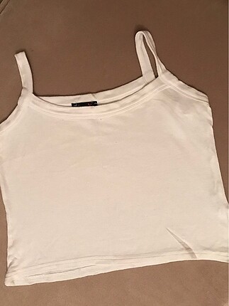Beyaz atlet crop