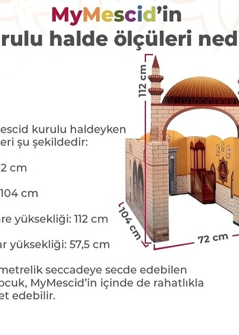 Çocuklar için Renkli cami - Görsel 4