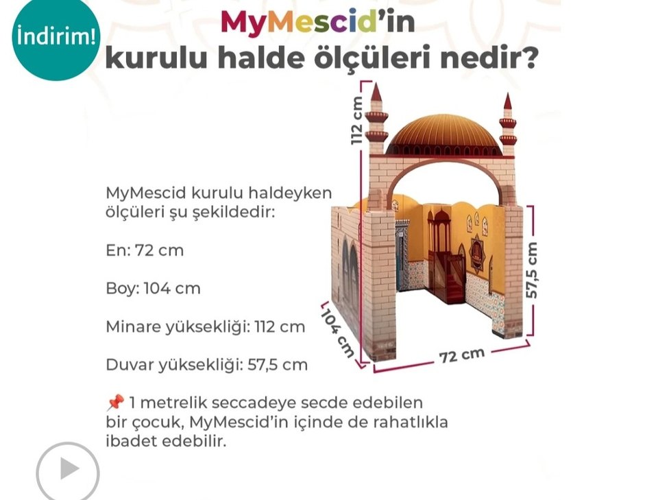 Çocuklar için Renkli cami - Görsel 4