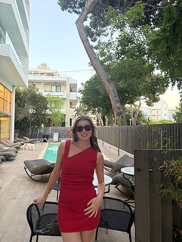 s Beden Kırmızı Zara elbise