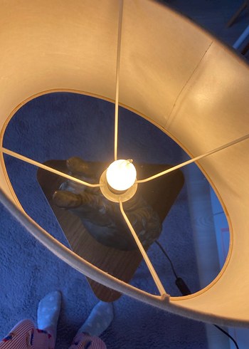 At Başlı Masa Lambası ve Figür - Görsel 7