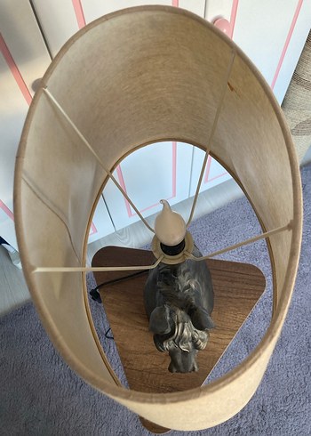 At Başlı Masa Lambası ve Figür - Görsel 4