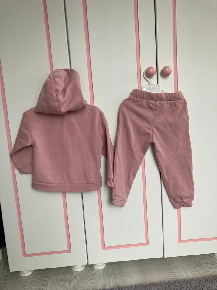 Pembe Bebek Kız Uzun Kollu Takım - Görsel 2