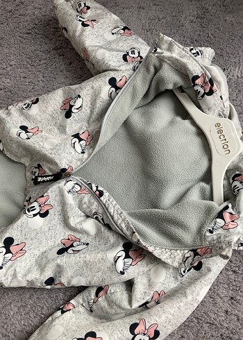 Kız Çocuk Gri Minnie Kapüşonlu Yağmurluk - Görsel 7