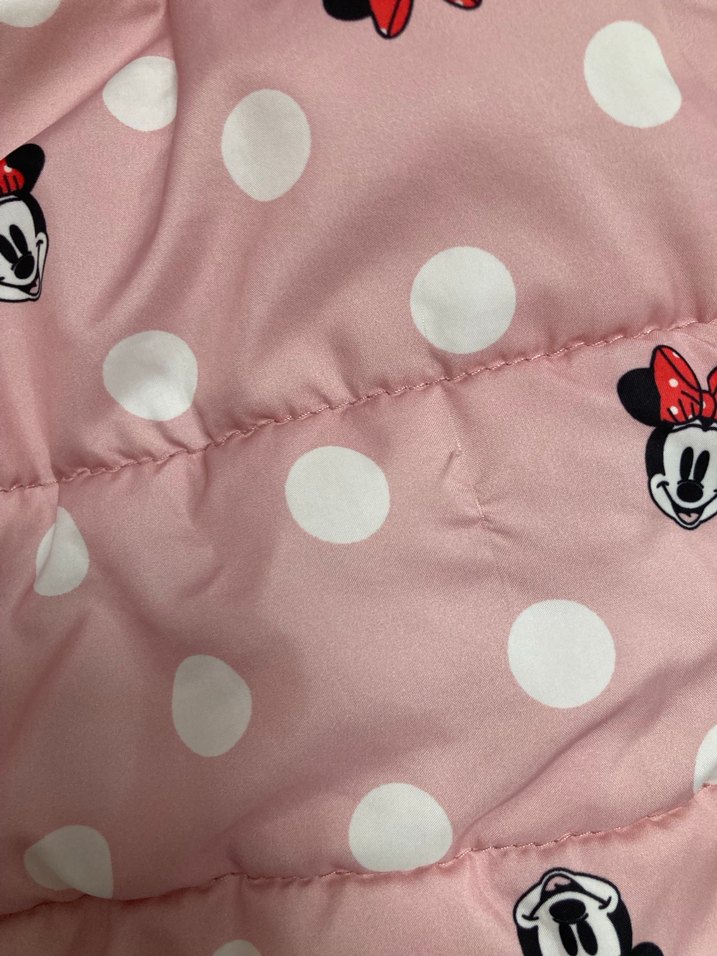 Kız Çocuk Pembe Minnie Baskılı Fermuarlı Yelek - Görsel 2