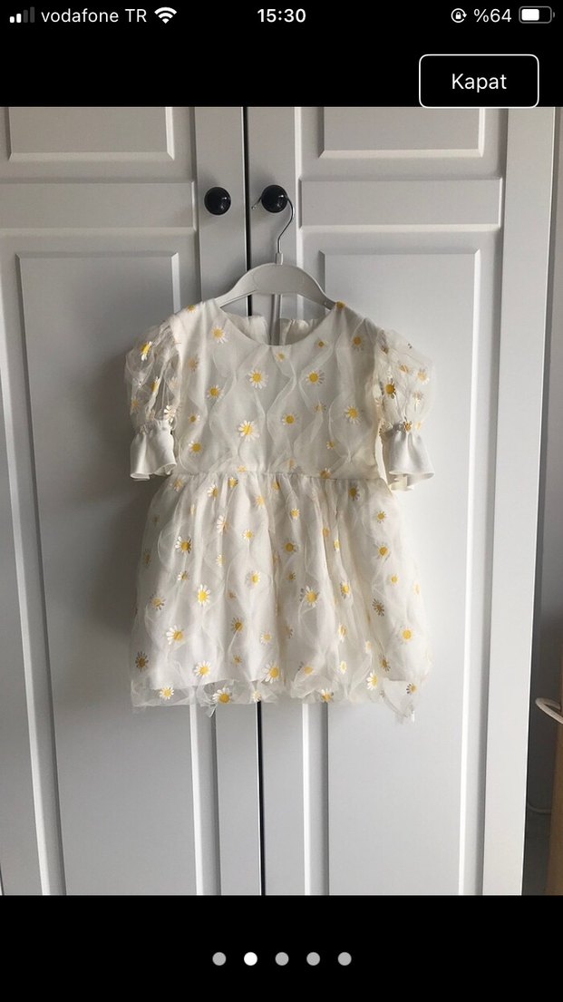 Anne kız papatya konseptli elbiseler - Görsel 5