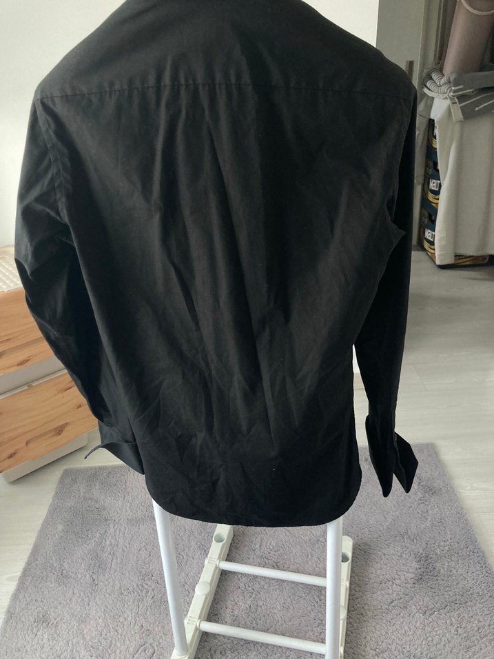 Siyah Uzun Kollu Regular Fit Gömlek Sarar marka - Görsel 3