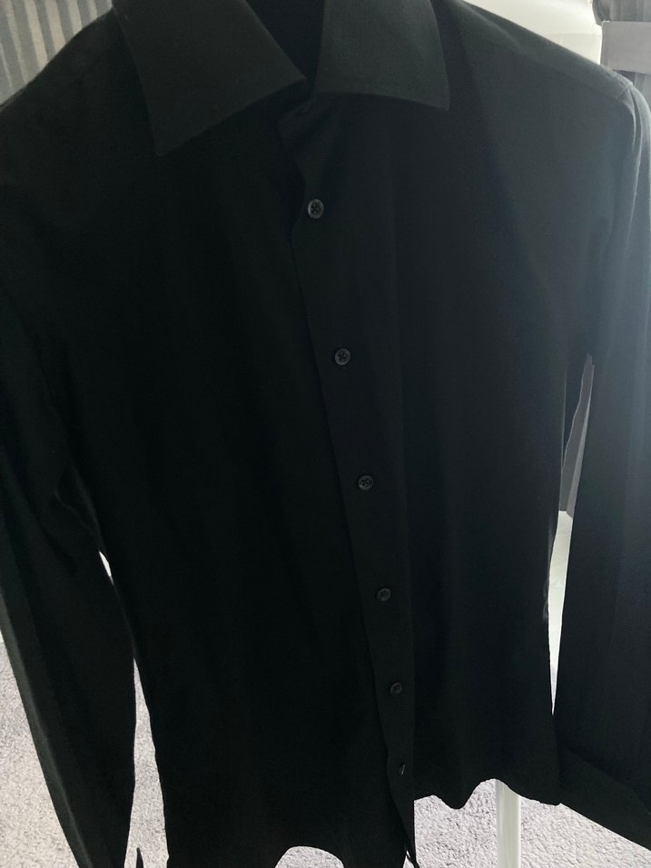 Siyah Uzun Kollu Regular Fit Gömlek Sarar marka - Görsel 2
