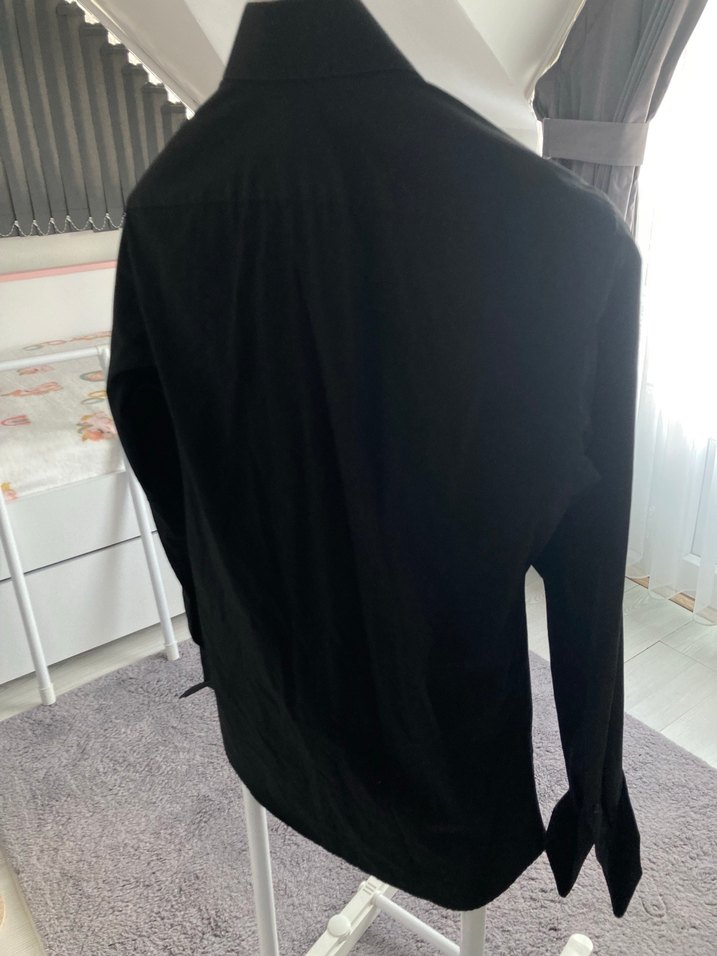 Siyah Uzun Kollu Regular Fit Gömlek Sarar marka - Görsel 4