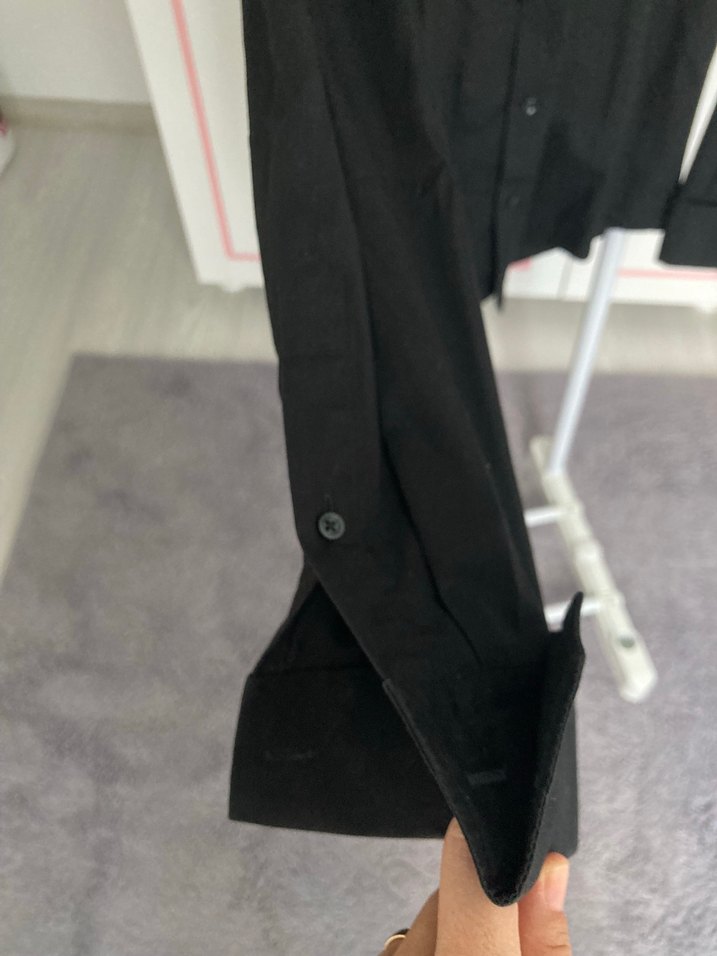 Siyah Uzun Kollu Regular Fit Gömlek Sarar marka - Görsel 5