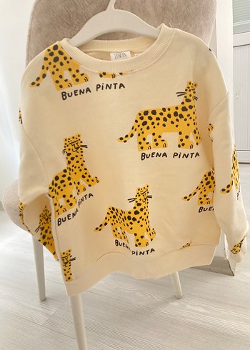 Kız Çocuk Sarı Baskılı Sweatshirt - Görsel 7