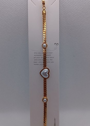 Zara Altın Renkli Zincir Detaylı sedefli Kadın Bileklik