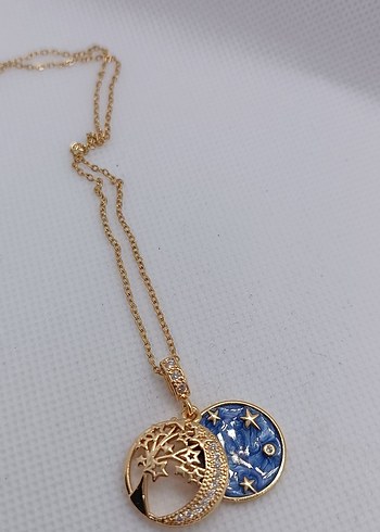 Uzun Zincirli Bohem Gold Kolye Çelik