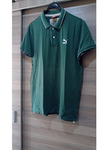 xl Beden Puma XL Beden Yeşil Polo Yaka Erkek T-shirt