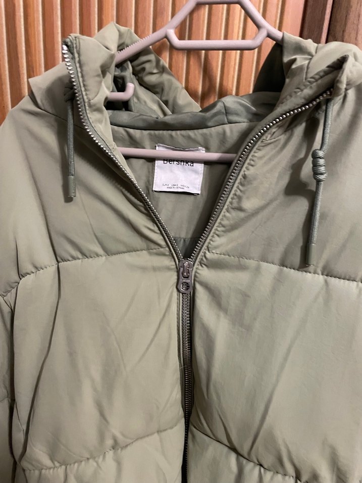 Kadın Haki Kapüşonlu Fermuarlı Mont - Görsel 2