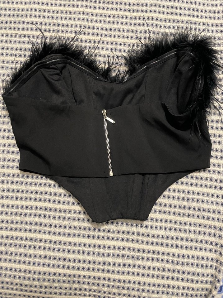 Kürk Detaylı Abiye bluz - Görsel 3