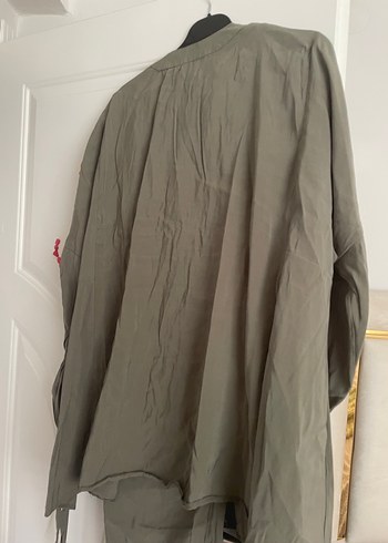 Nervürlü haki yeşil takım - Görsel 6