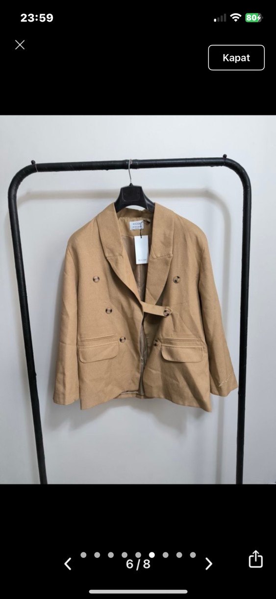 Düz Kesim Camel Kadın Blazer Ceket
Hoops Store - Görsel 3