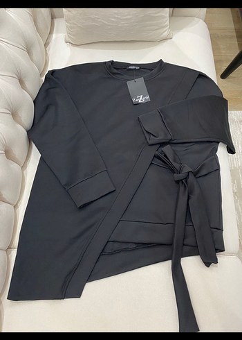 Kadın Siyah Midi Kesim Minimalist Takım - Görsel 3