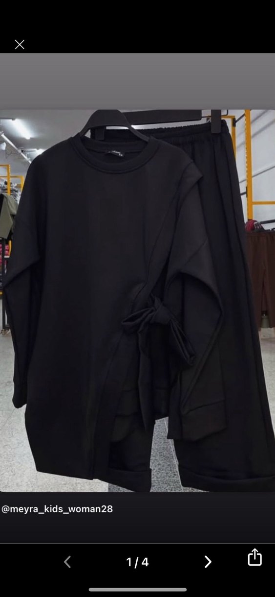 Kadın Siyah Midi Kesim Minimalist Takım - Görsel 2