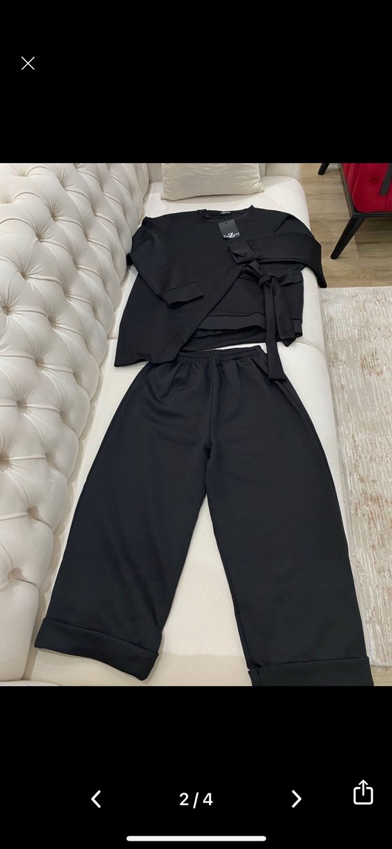 Kadın Siyah Midi Kesim Minimalist Takım - Görsel 5