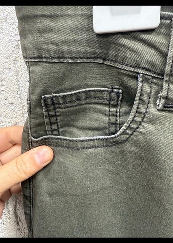 Kadın Kemerli Uzun Kollu Haki Takım - Görsel 3