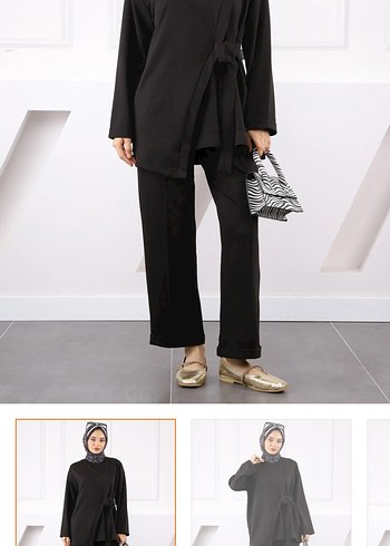 Siyah Salaş Kadın Eşofman Takımı - Görsel 2